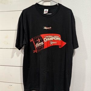 Active USA Black Crewneck Tee with Subtle Tag Detail